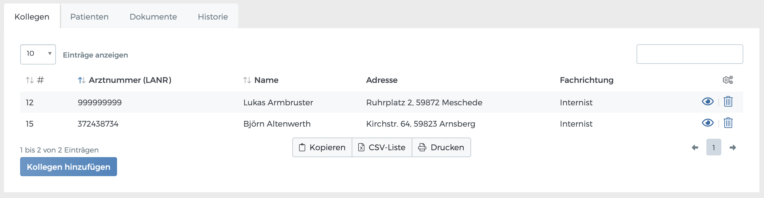 Kollegen  eines Arztes