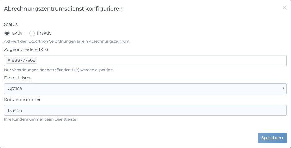 Abrechnungszentrumdienste