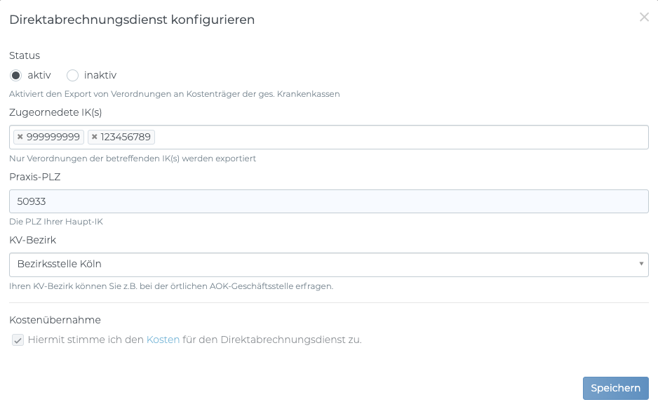Abrechnungszentrumdienste