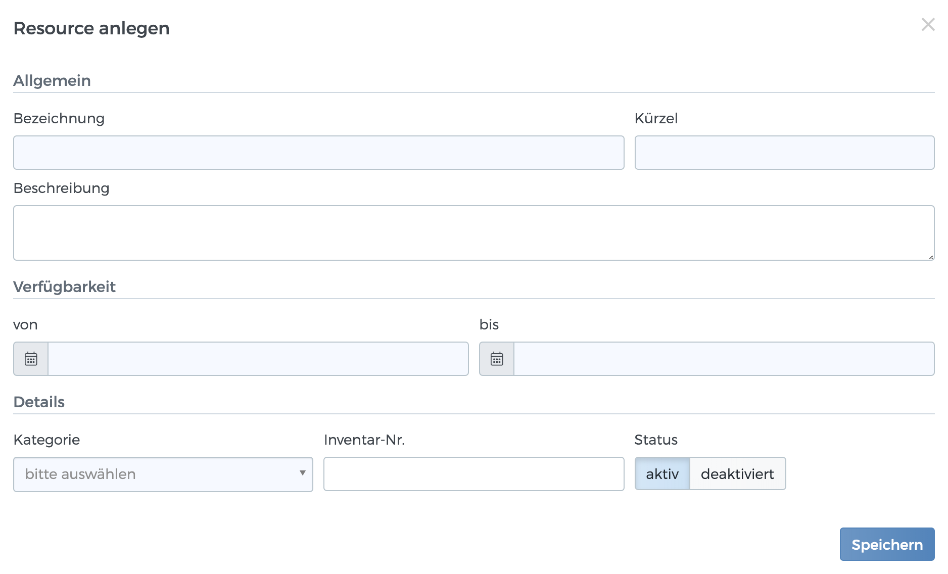 Ressource neu anlegen