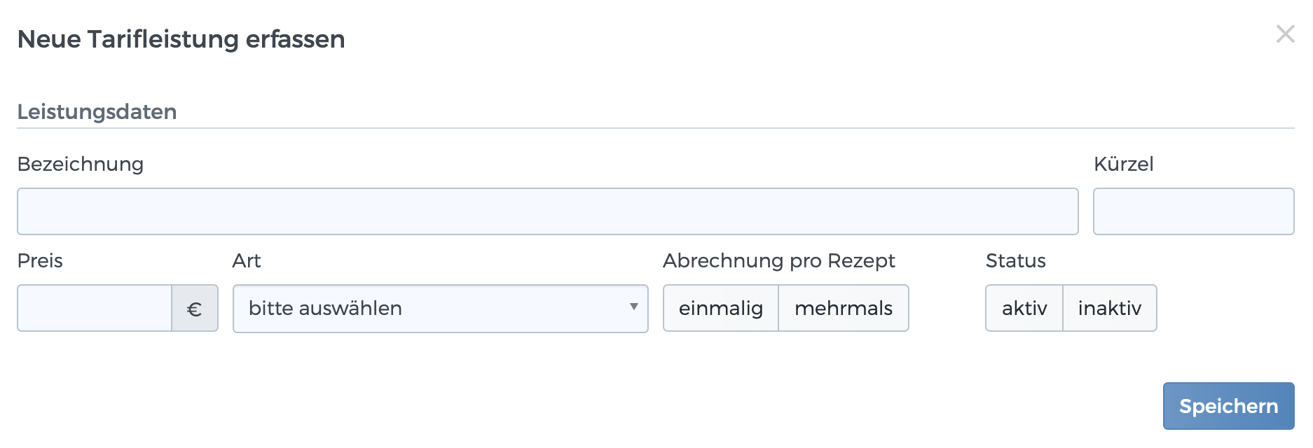 Neuanlage PKV-Leistung