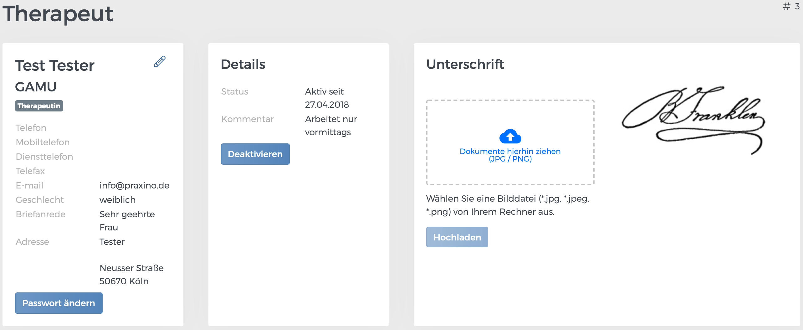 Details des Therapeuten