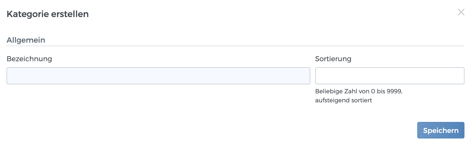 Anlage der Kategorie